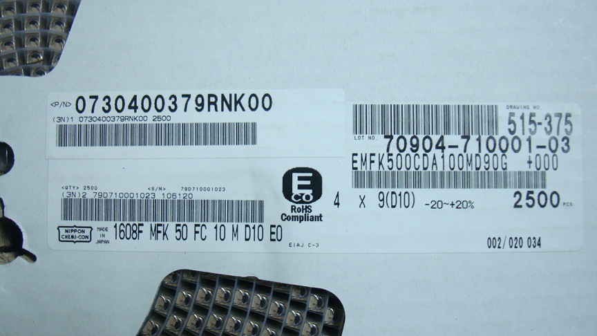 1608FMFK50FC10MD10E0贴片电解电容