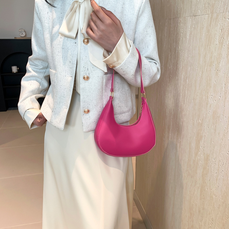 Crescent Schultertasche Für Damen Elegante Unterarmtasche_voghion.com