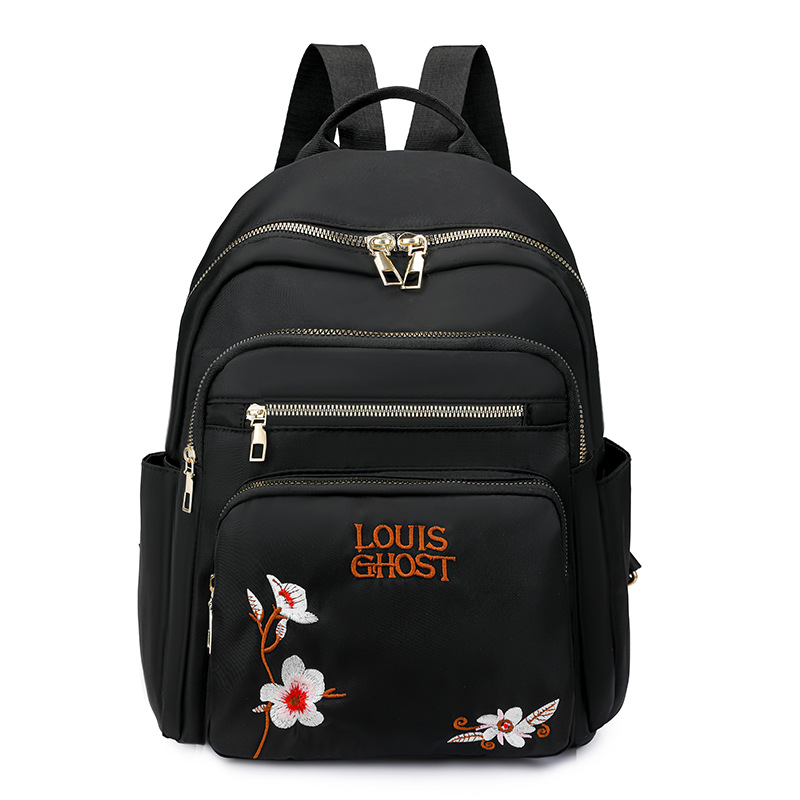 Mochila de tela Oxford para mujer 2024 nueva moda mochila de todo fósforo diseño de nicho mochila de viaje de viaje