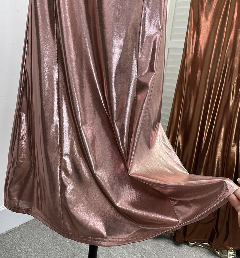 Sexy Liquid Metal Color Sling Dress with Chest Pad Dress 10 Sexy Liquid Metal Color Sling Dress with Chest Pad Dress