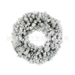 Yafei Cross-Border Boutique Flocked Pvc Decorative Garland with Led Lights Can Be Customized in Color and Size