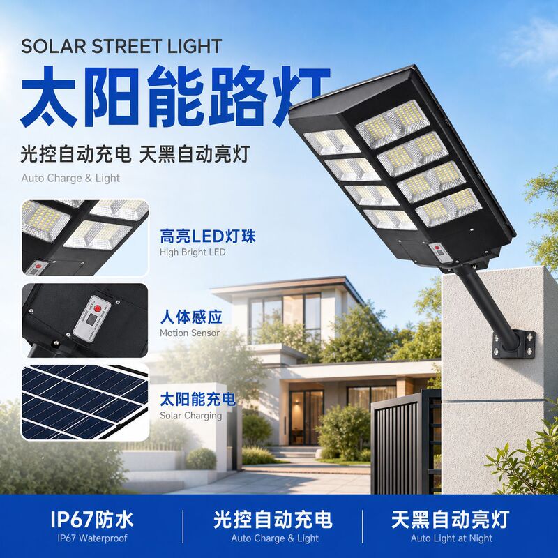 Cross-Border Popular Solar Outdoor Garden Light with Human Body Sensor, Ultra-Bright Solar Wall Light for Home Use, Integrated Street Light Cross-Border Popular Solar Outdoor Garden Light with Human Body Sensor, Ultra-Bright Solar Wall Light for Home Use, Integrated Street Light