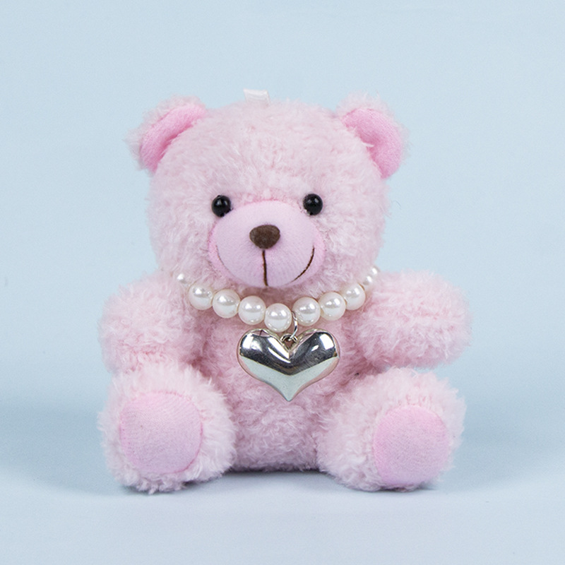 Lindo osito llavero colgante regalo creativo muñecas de peluche vestidas osito de peluche colgante de mochilas escolares para parejas