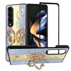 新蝶戀摺疊屏適用於zflip手機殼zfold水鑽蝴蝶支架保護套