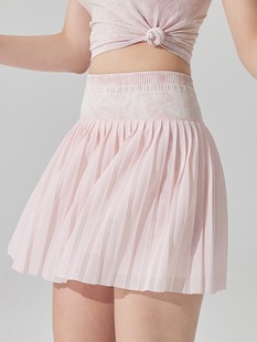 New Style Washed Denim Breathable Summer Running Outdoor Sports Tennis Golf Pleated Skirt with Leggings