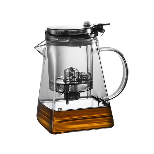 Teapot glass teacup household tea set tea water separation tea filter kettle high temperature resistant elegant cup teapot