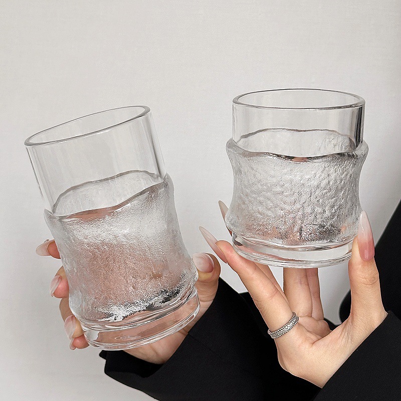 Inswind creativo de alto nivel anti-calor cubierta de bambú colgar tazas de hielo tazas de café de vidrio casero tazas de agua tazas de té tazas de bebida frías