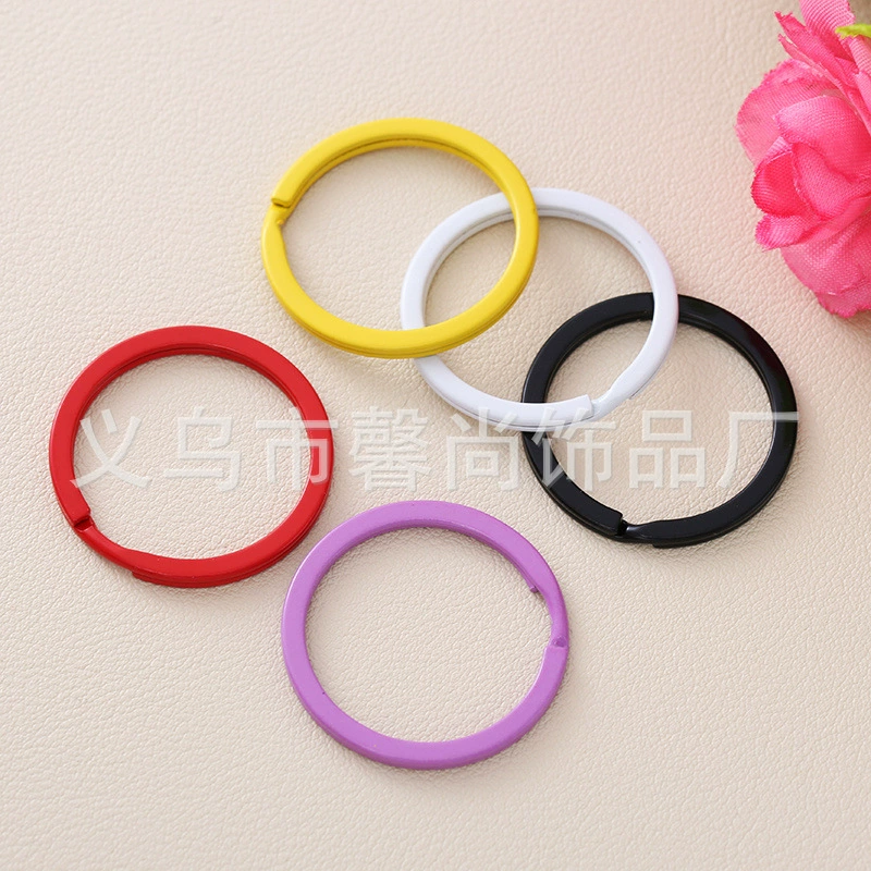 Плоское кольцо для ключей плоское кольцо железное кольцо никелированный металл брелок оптом кулон кольцо