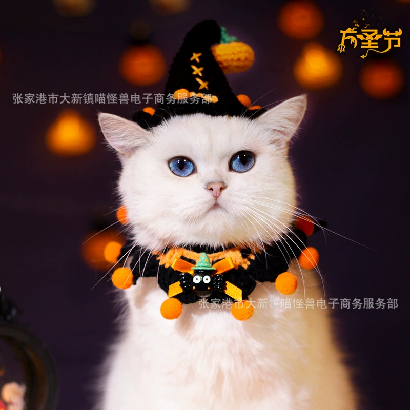 Хэллоуин кошка собака ручной работы с плетеным нагрудником