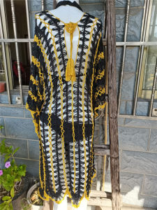 product - wholesale Crochet Knitted Hand Crocheting Beach Cover-up Sexy Hollow Out Cutout Deep V Plunge Plunge Vacation Sun Protection Shirt Beach Cover Up - 10