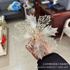 Factory direct selling Christmas flower plastic simulation flower Christmas flower ring Christmas tree decoration flowers can sprinkle gold powder plating