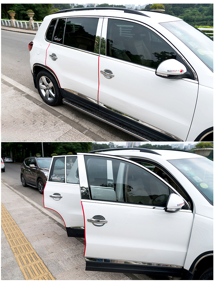 Car Transparent U-Shaped Anti-Collision Strip Door Edge Door Protection Strip Anti-Scratch Widened and Thickeneded Edge Decorative Strip