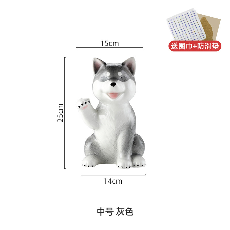Lindo de cerámica Shiba Inu suerte decoración hogar pasillo salón comedor zapato regalo decoración regalo