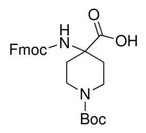 N-叔丁氧羰基4-(Fmoc-氨基)哌啶-4-羧酸,Cas号: 183673-66-7