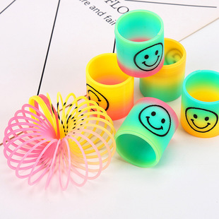 Children's educational toys colorful spring ring mini rainbow ring colorful ring 80 nostalgic spring ring stall prizes
