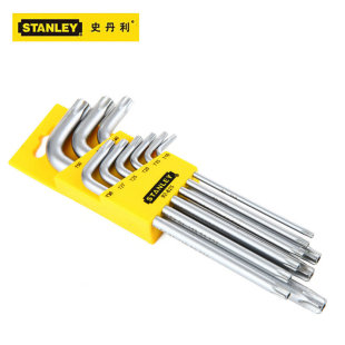 StanLey 9-piece Set of Long L-shaped Medium-hoLe FLower-shaped Wrench TT10~tt50 PLum BLossom HexagonaL Wrench 92-625-23