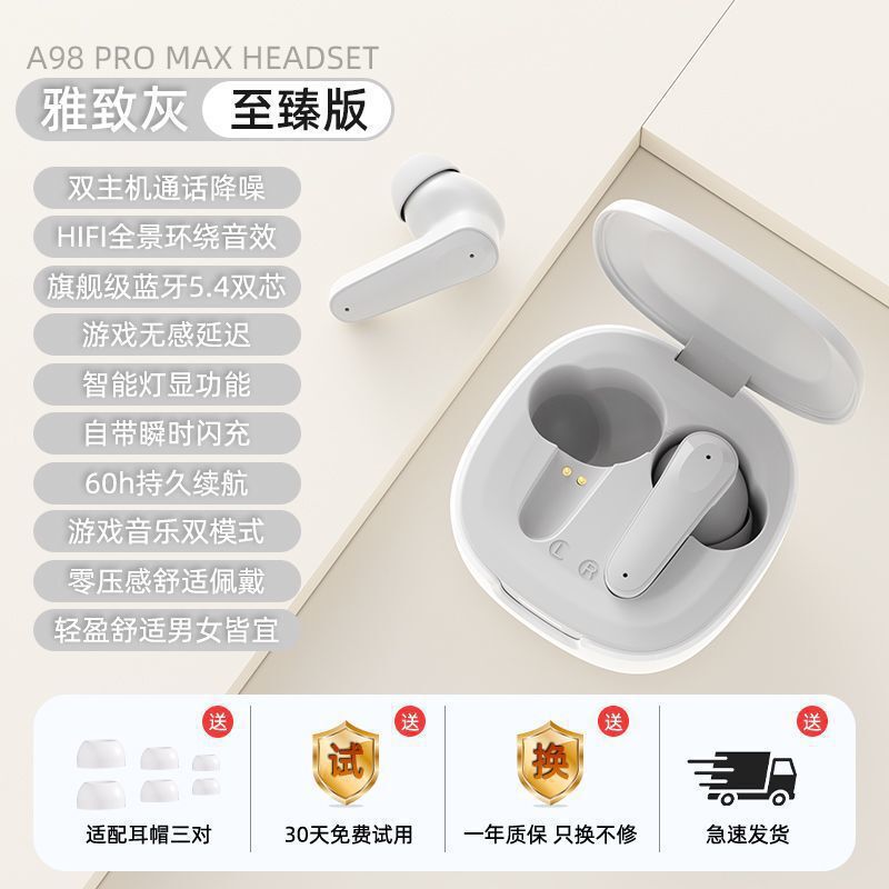 98 ワイヤレスノイズリダクション Bluetooth ヘッドセット新しいインイヤー高品質サポート音楽ラベリアライフ防水男性モデル|undefined