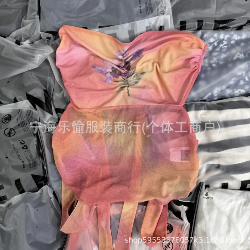 Cross-border shein miscelánea ropa de mujer sexy miscelánea europea y americana vestidos de chicas calientes stock de cauda al por mayor gabinete