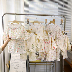 女童睡衣儿童春秋夏长袖薄款家居服女孩宝宝时光棉韩版空调服套装