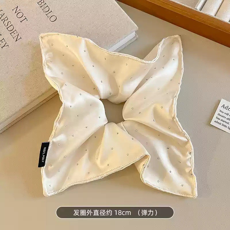 抖音青鸟飞鱼同款手作大号发圈DIY纯色纯白漆染大肠圈扎染肥肠圈|undefined