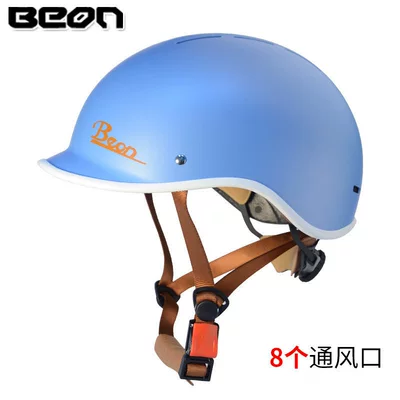 Beon Bicycle Electric Bike Riding Helmet Safety Hat for Men and Women Winter Mountain Road Bike Equipment (Motosiklet kaskı (dəbilqə)) - navy-blue-orange-l-8-vents