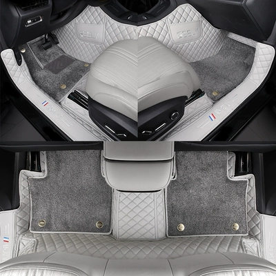 floor mats — Modelə uyğun ayaqaltı - galaxy-l72024-2025-model-car-floor-mats-double-layer-foot-matflannel-blanket-sky-white