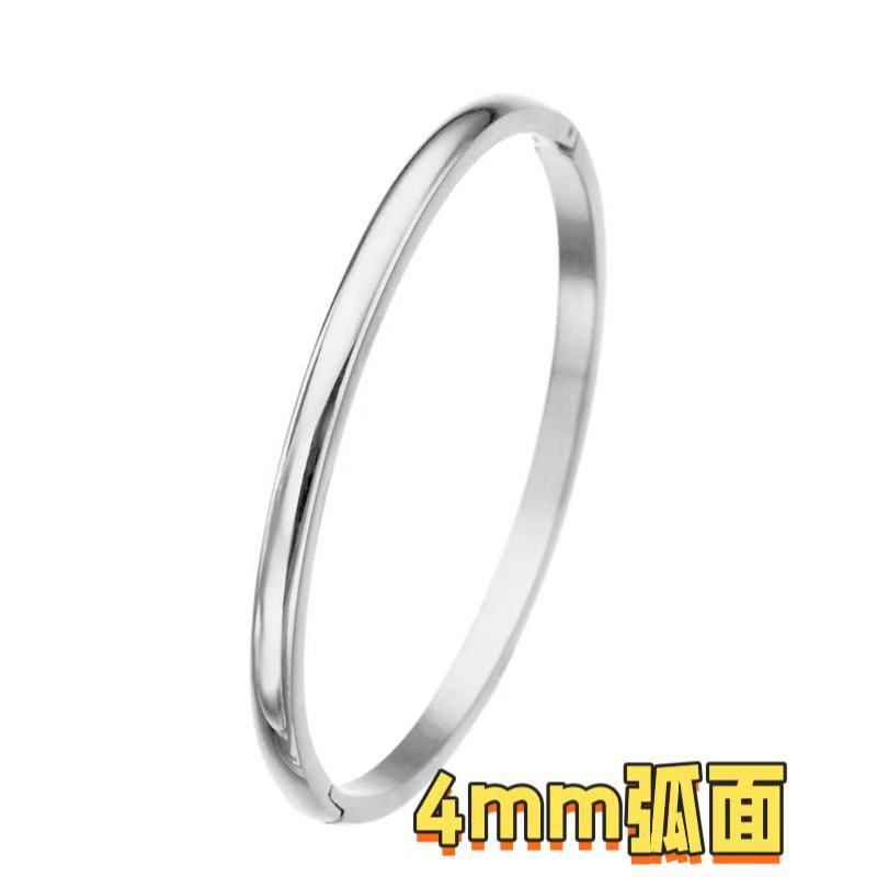 Pulsera de acero inoxidable para mujer tipo C abierta ajustable pulsera de acero de titanio de 6mm de ancho sin desvanecimiento joyería de mujer al por mayor image 15