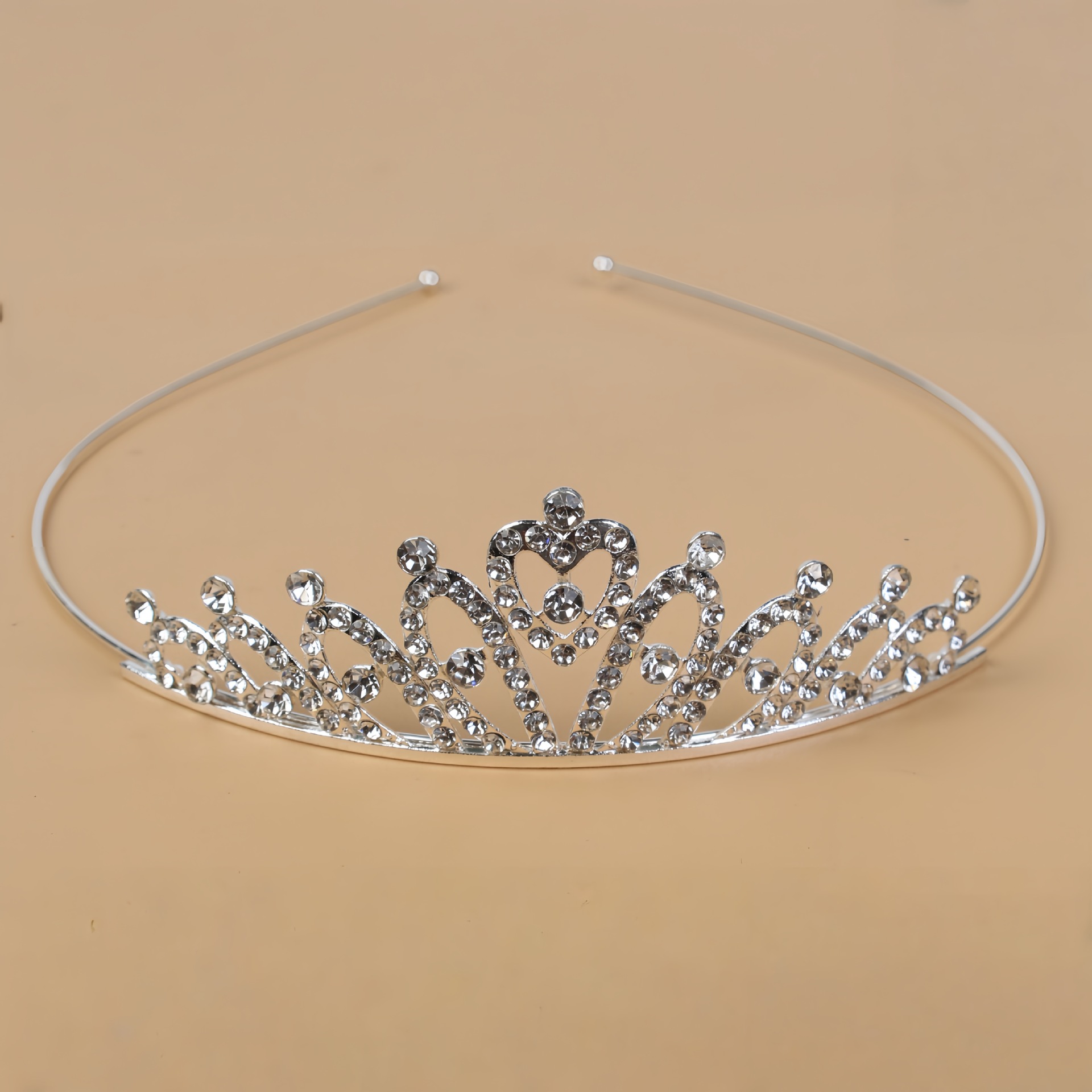 Princesa de cristal coreana corona de novia diamante de cristal anillo de cabello estudio de fotos accesorios para el cabello vestido de boda