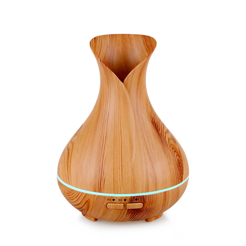 2022 nuevo USB jarrón mecánico de madera ligera aromaterapia grano hogar interior ultrasónico aceite esencial agua oxígeno máquina aromaterapia