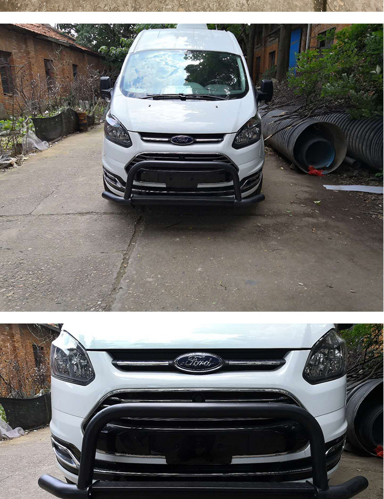 Ford's New Transit V362 Special Front and Rear Bumper Stainless Steel Rear Door Pedal Plus Frosted Black Model