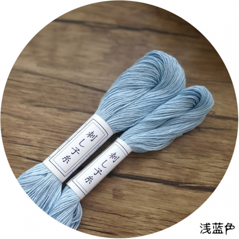 0 新品 6本糸刺子刺繍糸 40m 純綿 ホワイト レッド 青海波 手作り材料ツール 青染め 赤 緑|undefined