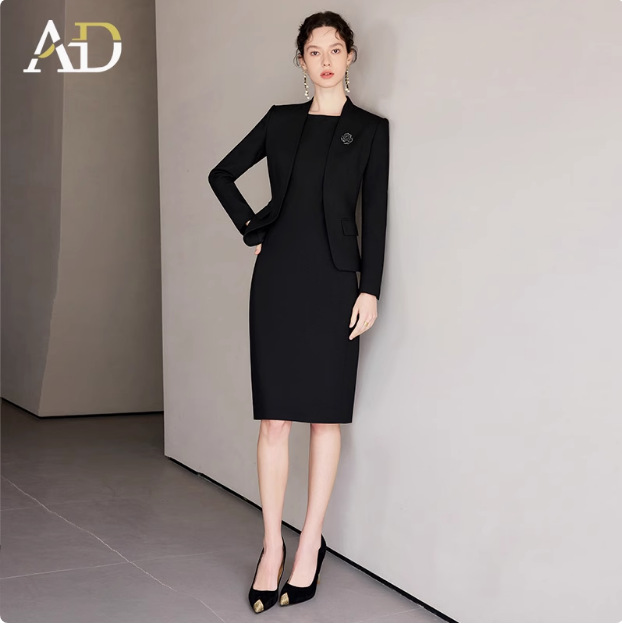 Black suit + dress