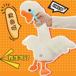 网红大白鹅学说话鸭子玩具复读玩偶毛绒大白鹅玩具大号可爱鸭嘴兽