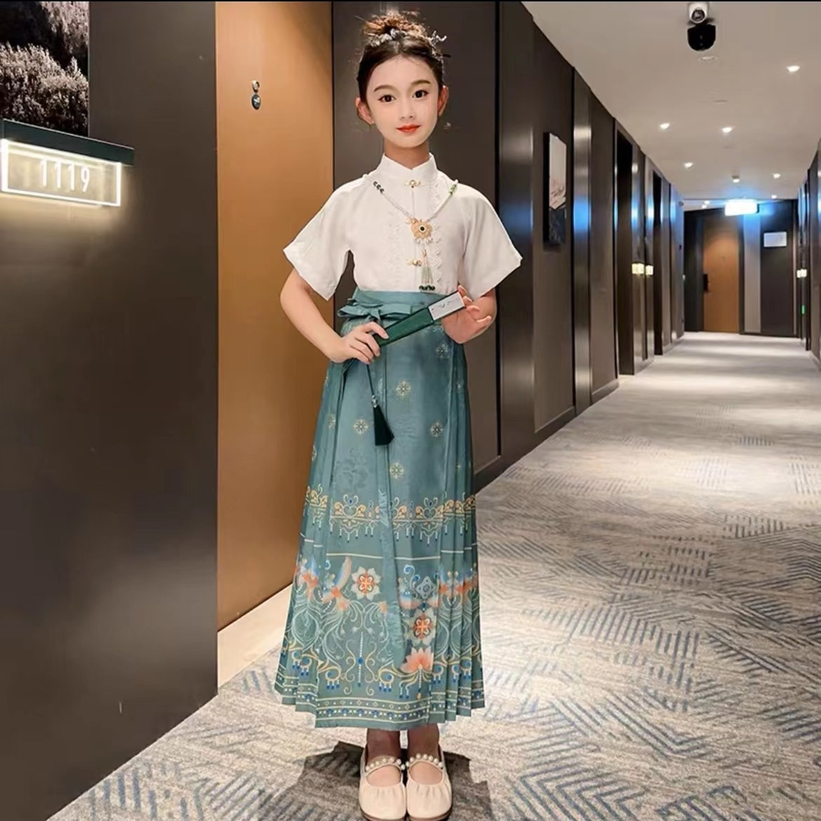 잉크 그린 풀세트 반팔