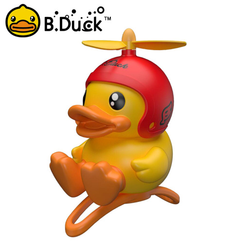 Le's B.duck little yellow duck car bell turbo duck sound luminous toy bamboo dragonfly propeller helmet