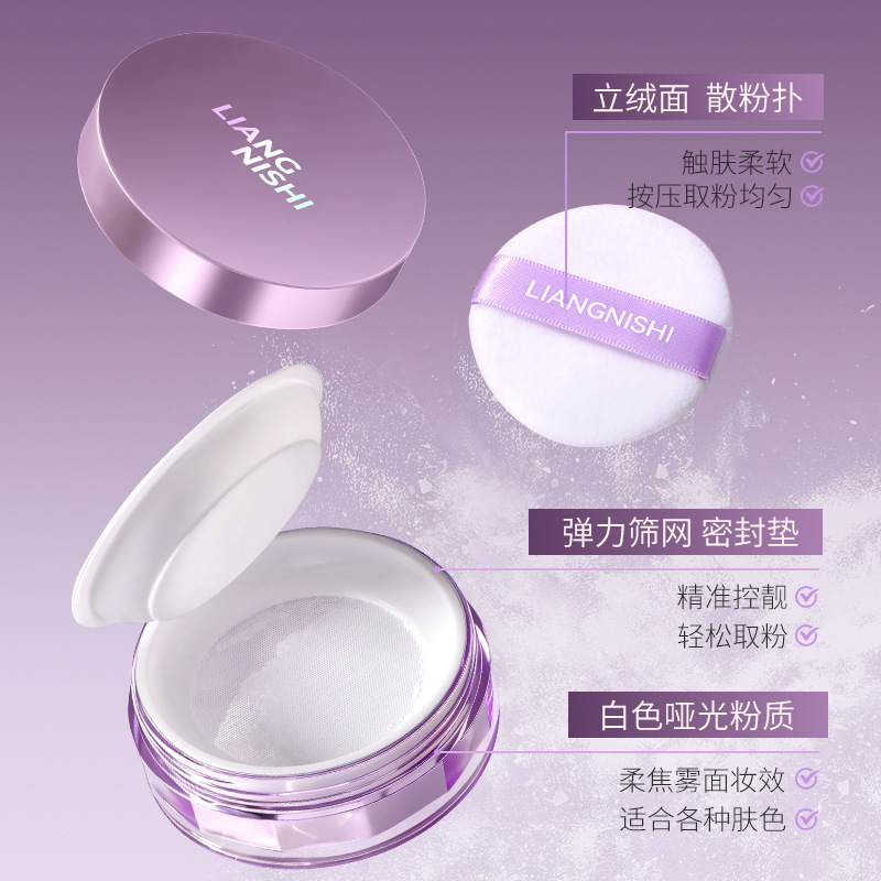 Belleza Nishi control de aceite polvo de maquillaje refrescante transpirable fino post de maquillaje polvo de maquillaje no es fácil fijar el polvo de maquillaje fabricante image 4