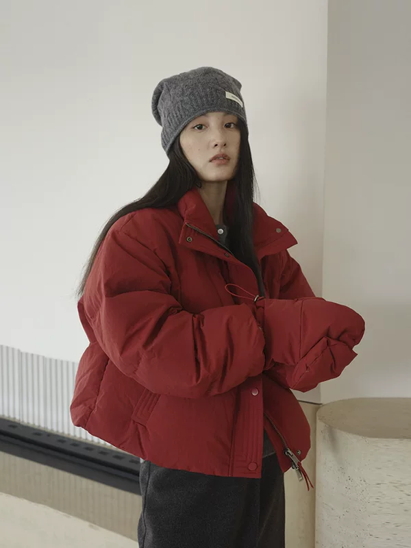 Winter down jacket, gloves, Korean style, oversize