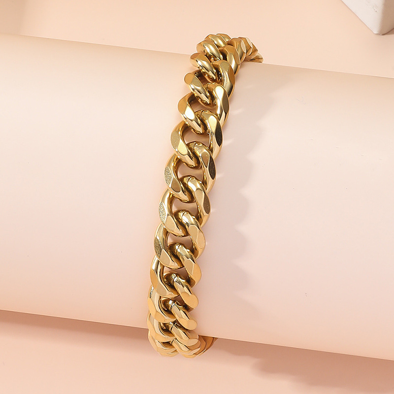 Herren Cuban Link Armband Edelstahl Wasserdicht Schmuck_voghion.com