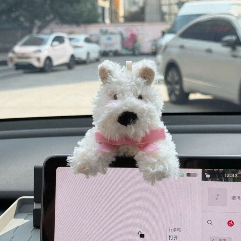 西高地のぬいぐるみの子犬の車は装飾品の車のワイパーの回転ランプの装飾の女子学生の新車のプレゼントを防ぎます。|undefined
