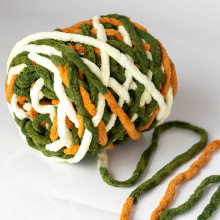 【跨境】段染单股冰条毛线勾鞋手工编织地毯线粗毛线围巾diy