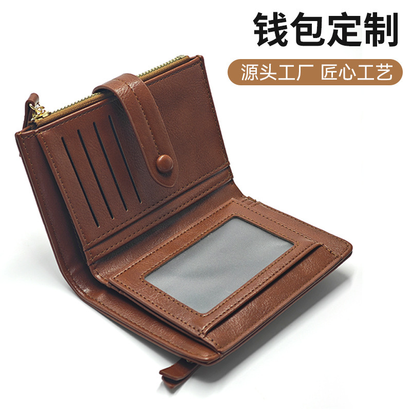 メーカーの新しいソリッドカラーの女性用財布多機能収納女性用小銭入れ薄型二つ折り財布カードホルダー女性用|undefined