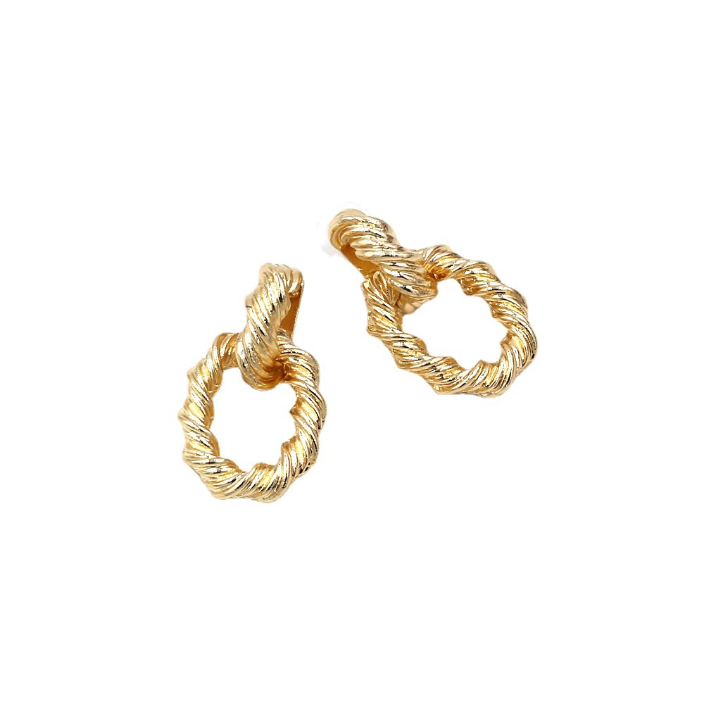 Креативные трехмерные металлические серти earrings, европейский стиль, оптовая продажа