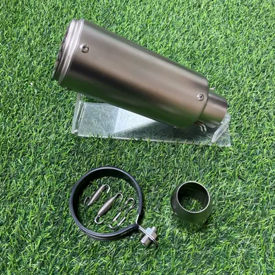 NINJA400 universal, Motorcycle exhaust pipe - 89-titanium-with-mesh-51mm