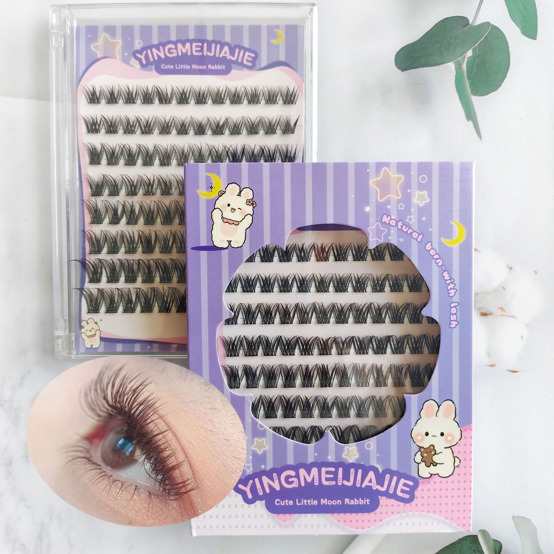 Las pestañas falsas transfronterizas sin pegamento en Europa y los Estados Unidos, las nuevas pestañas falsas hechas a mano, las pestañas seccionales sin pegamento, las pestañas falsas