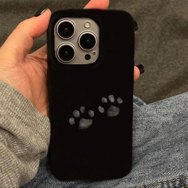 Cute Paw Prints Are Suitable for Apple 17Promax Phone Case Iphone16 Simple 15 New Model 14 Soft Case 13/X Cute Paw Prints Are Suitable for Apple 17Promax Phone Case Iphone16 Simple 15 New Model 14 Soft Case 13/X