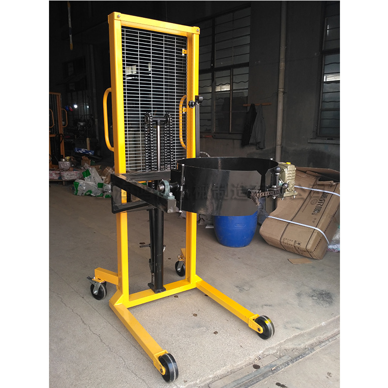 油桶铁桶塑料桶搬运车 电动开口钢制桶装运车 液压油厂倒油车