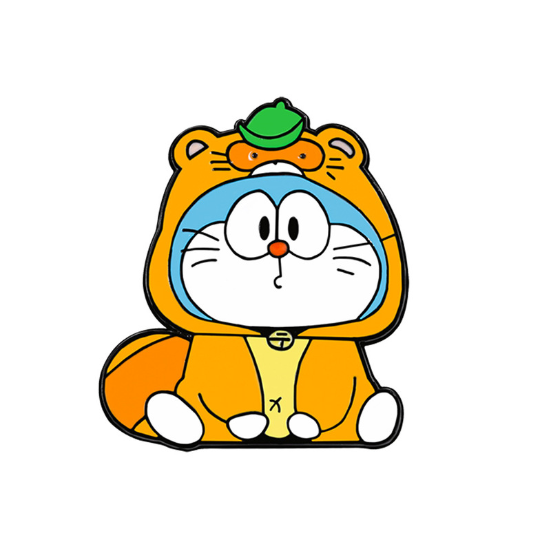 日本の漫画アニメドラえもんメタルバッジブルーファットドラえもんかわいいブローチ衣類帽子アクセサリー|undefined