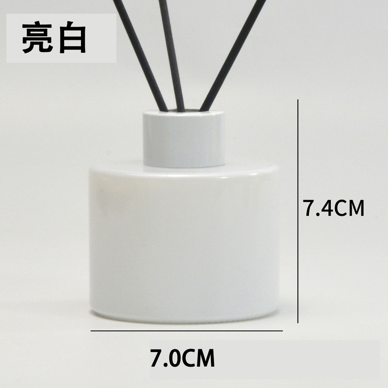 圆柱形玻璃香薰瓶高端无火香薰分装瓶子家居装饰挥发香氛扩香空瓶|undefined