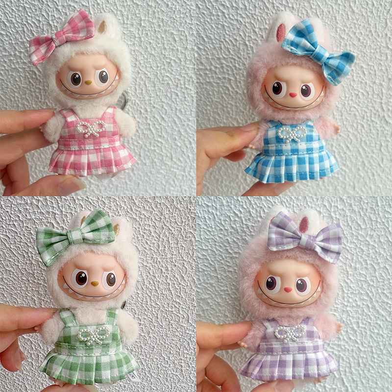 Fourth Generation Labubu Doll Clothes 4Th Generation Plaid Skirt Mini Version 4.0 Mini Version Clothes Labubu Heart Password Set Fourth Generation Labubu Doll Clothes 4Th Generation Plaid Skirt Mini Version 4.0 Mini Version Clothes Labubu Heart Password Set
