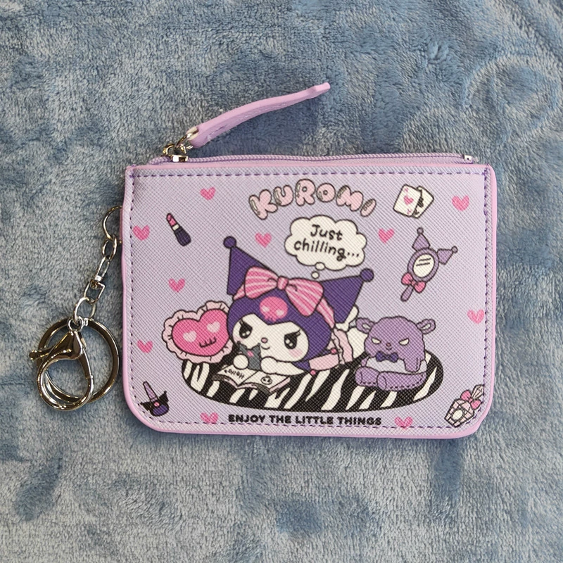 Cartoon card holder, wallet, work keychain with key